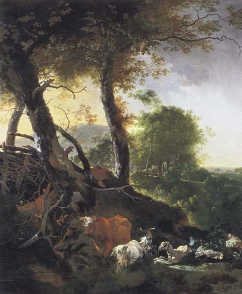 Adam Pynacker Landscape with Animals